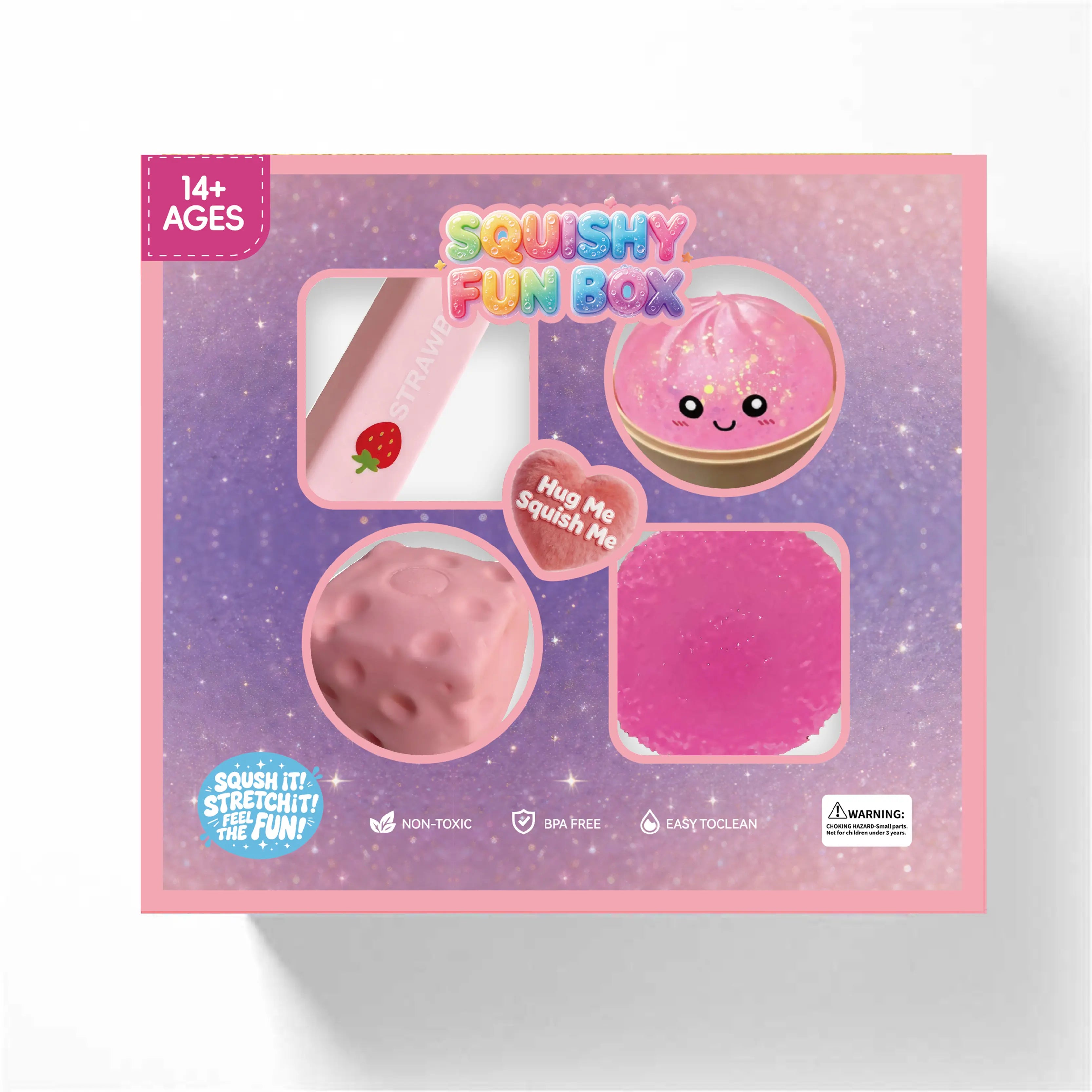 4er-Pack weiche Squishy-Spielzeuge, gemischte Spielzeuge aus Silikon mit langsamer und schneller Rückfederung
