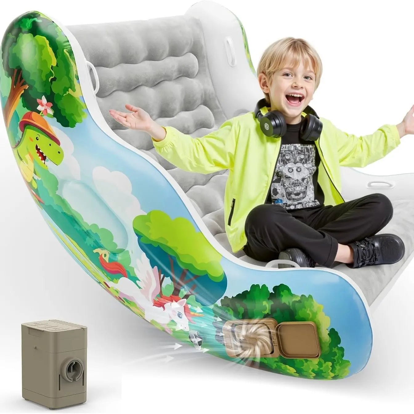 Rocking Sensory Chair for Kids Baby Inflatable Air Cloud Rocker Sofa