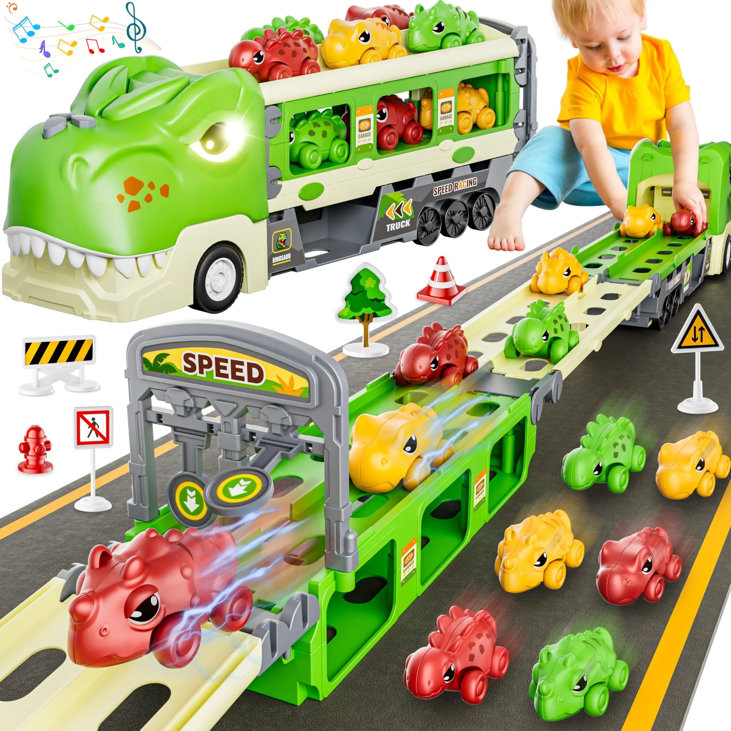 Dinosaurier-LKW-Spielzeug Prinzessinnenauto Einhornauto als Geschenkidee zum Geburtstag