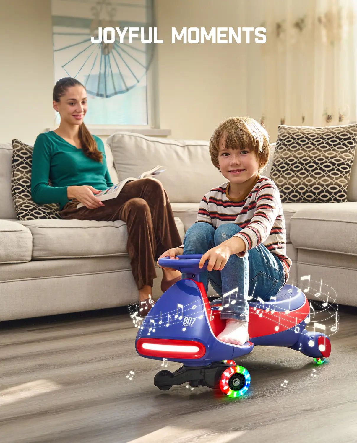 🎉LETZTER TAG – 80% Rabatt!⏰️ 12V N7 Pro Elektro Wackelauto mit Pedal, wiederaufladbare Batterie