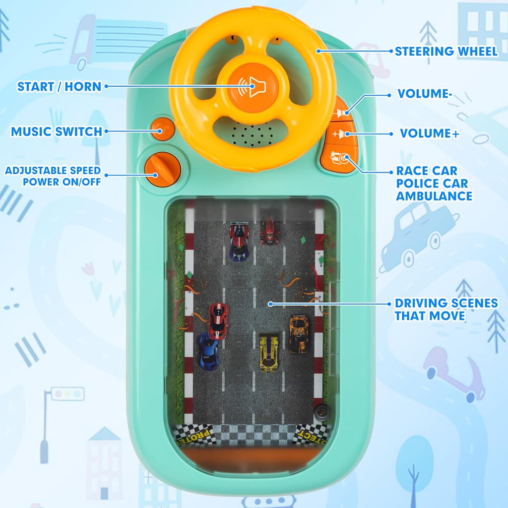 Musical Steering Wheel Toys for Boys 4-6