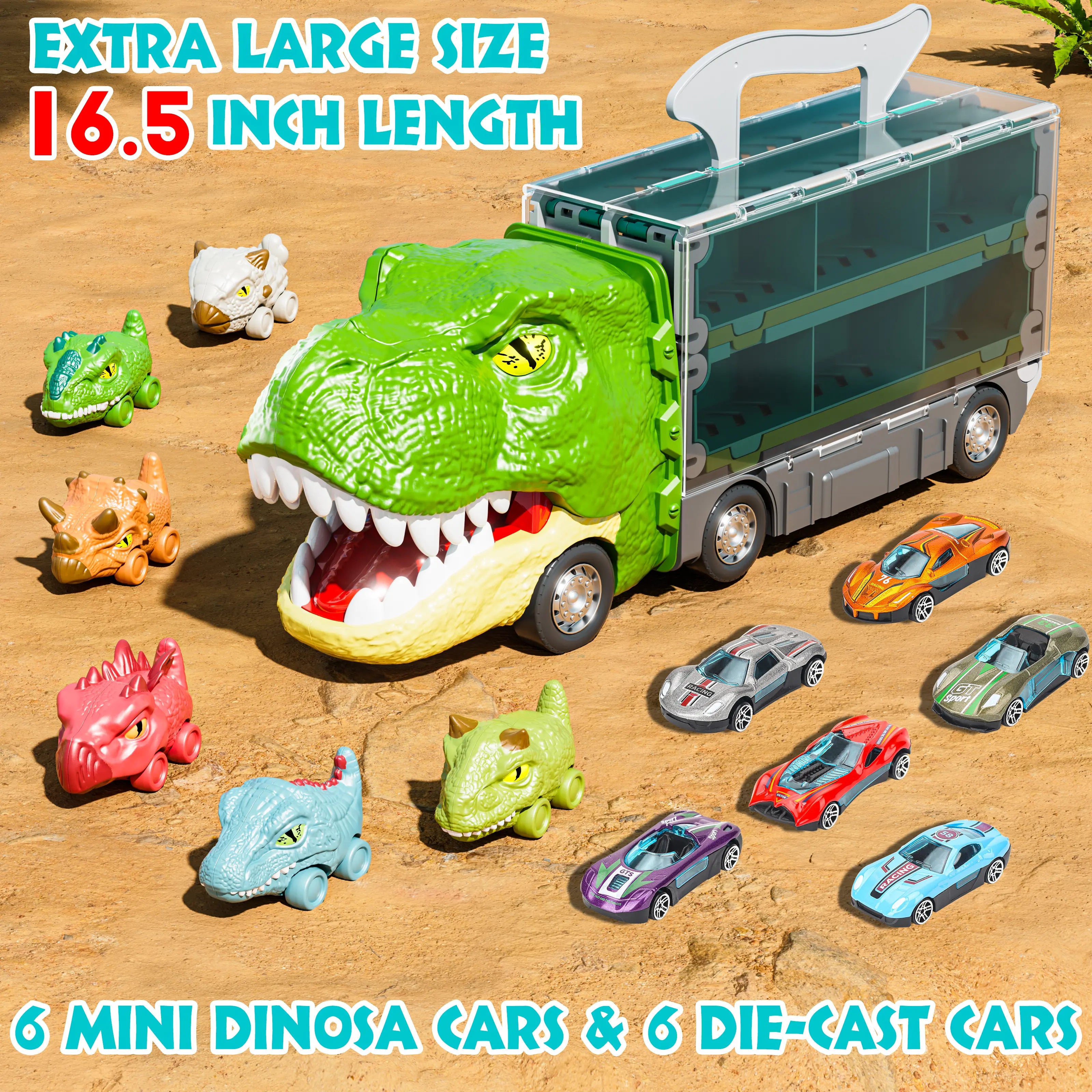 Dinosaur Truck Toys Princess car Unicorn car for Birthday Gift Idea