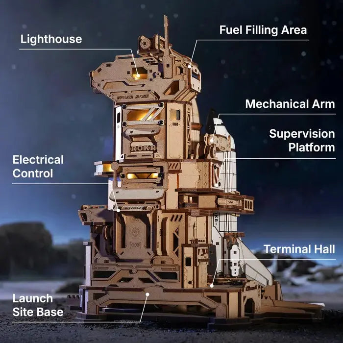 Space Shuttle LKA02 - Wooden 3D Puzzle Kit, Father's Day Gift Ideas